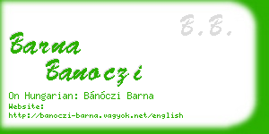 barna banoczi business card
